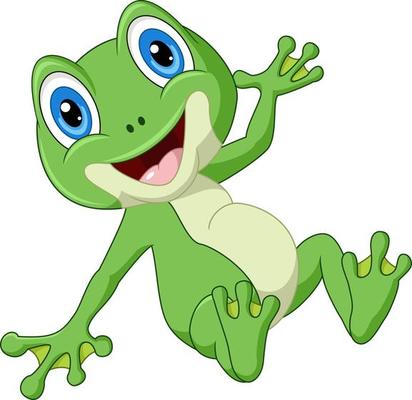 cute-happy-green-frog-cartoon-posing-free-vector